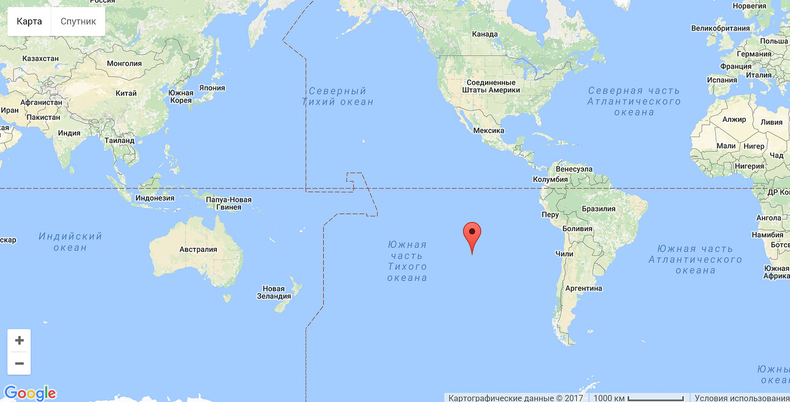 Остров Пасхи географическая карта